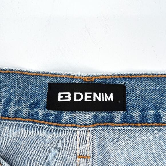 EB Denim NWT High Rise Straight Jeans Women’s Size 27 Highland Distressed Blue - Picture 6 of 9